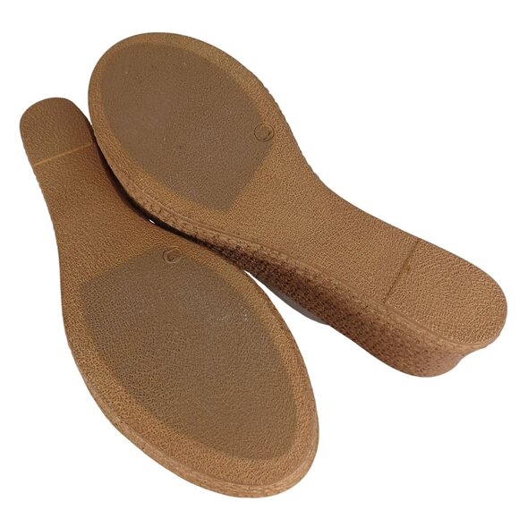 Tuscany Espadrille Wedge Heel Tan Open Toe Slip On Cork Womens Size 11 M Sandals - Picture 7 of 7